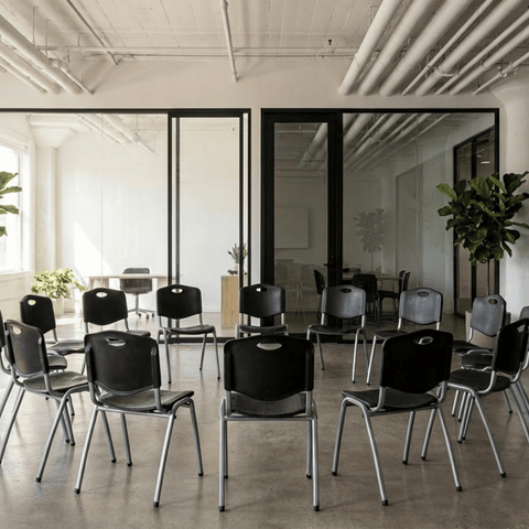 Tempo-A Modular Metal Frame Plastic Stackable Chair