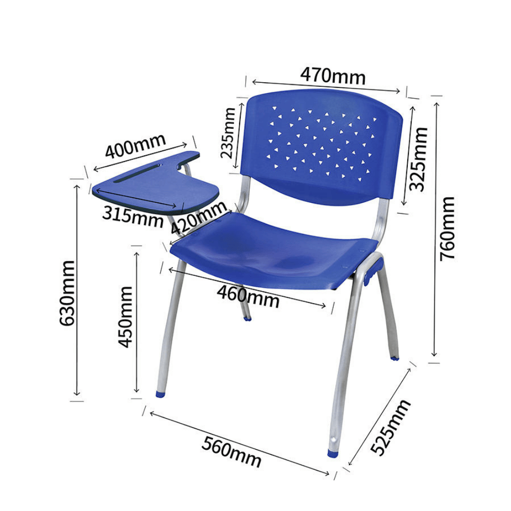 Tempo-C Modular Metal Frame Plastic Stackable Chair
