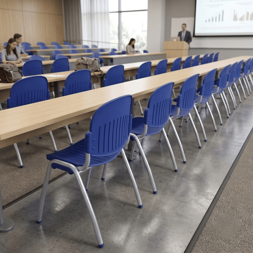 Tempo-D Modular Metal Frame Plastic Stackable Chair