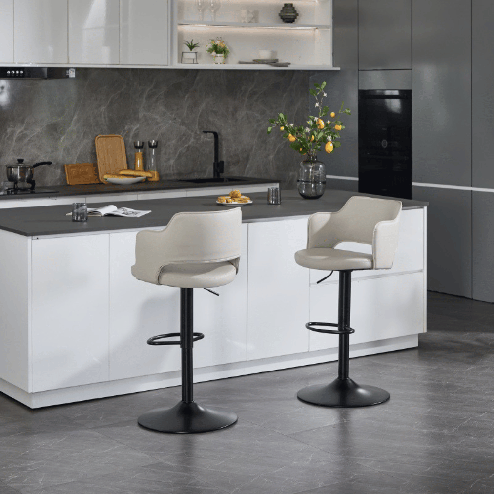 Thorne Modern Leather Adjustable Swivel Barstool