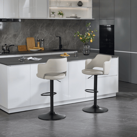 Thorne Modern Leather Adjustable Swivel Barstool