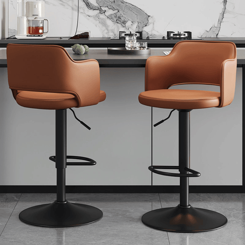 Thorne Modern Leather Adjustable Swivel Barstool