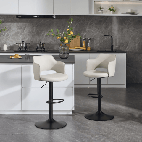 Thorne Modern Leather Adjustable Swivel Barstool