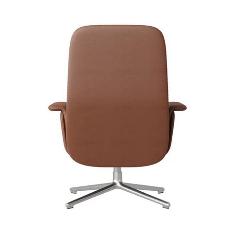 Toast Classic Leather Office Lounge Leisure Armchair with Ottoman - Gavisco Office Furniture