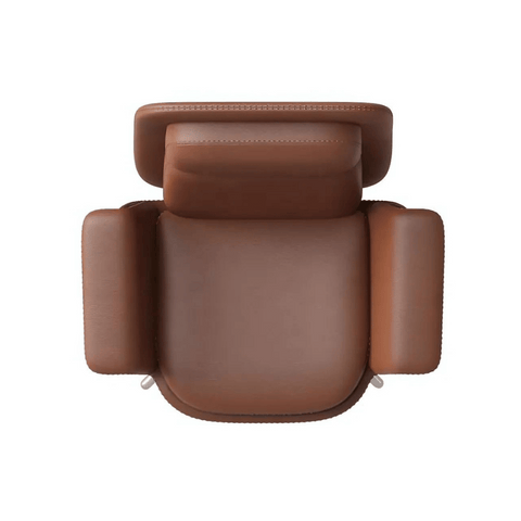 Toast Classic Leather Office Lounge Leisure Armchair with Ottoman - Gavisco Office Furniture