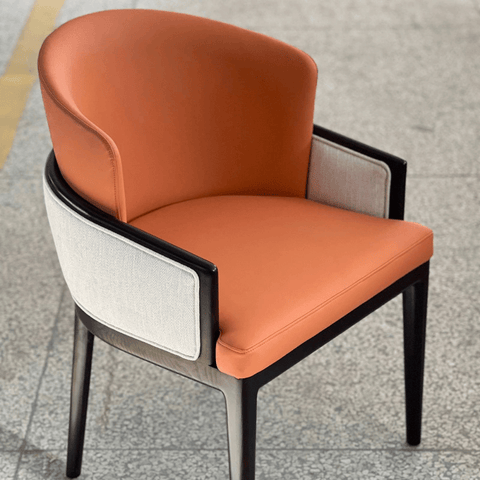TongXi Modern Chinese Style Leather Dining Chair