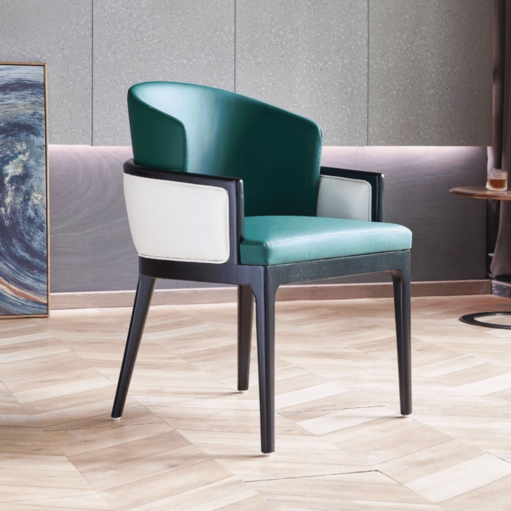 TongXi Modern Chinese Style Leather Dining Chair