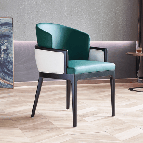 TongXi Modern Chinese Style Leather Dining Chair