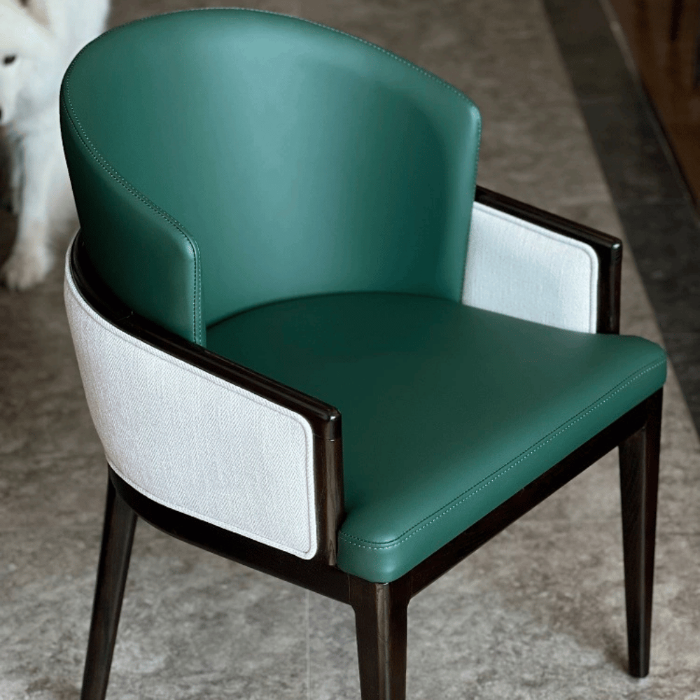 TongXi Modern Chinese Style Leather Dining Chair