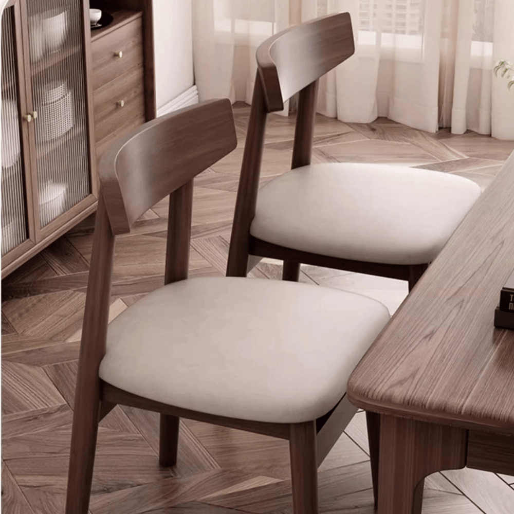 Tory Modern Wooden Leather Upholstered Dining Chair