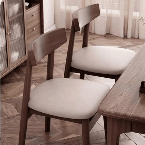 Tory Modern Wooden Leather Upholstered Dining Chair