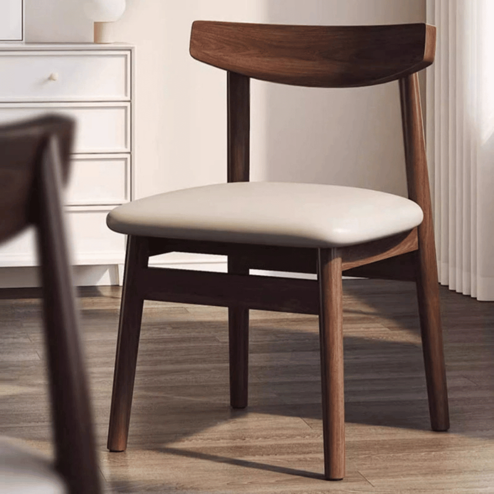 Tory Modern Wooden Leather Upholstered Dining Chair