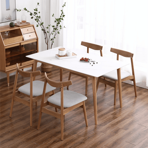 Tory Modern Wooden Leather Upholstered Dining Chair