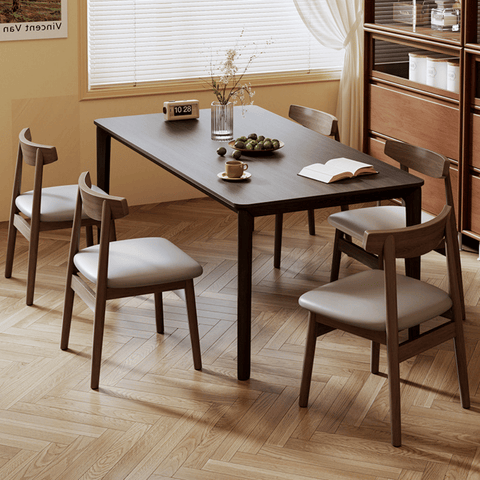 Tory Modern Wooden Leather Upholstered Dining Chair