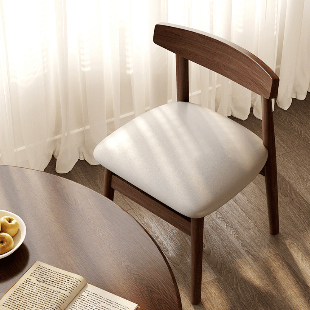 Tory Modern Wooden Leather Upholstered Dining Chair