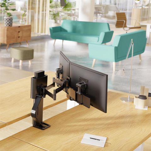 Ergotron TRACE Dual Monitor Mount - Gavisco Office Furniture