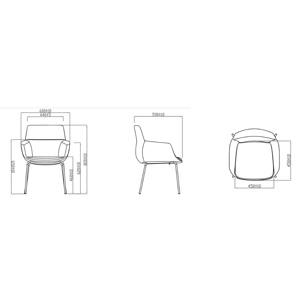 Tulip-A 時尚辦公室休閒扶手椅