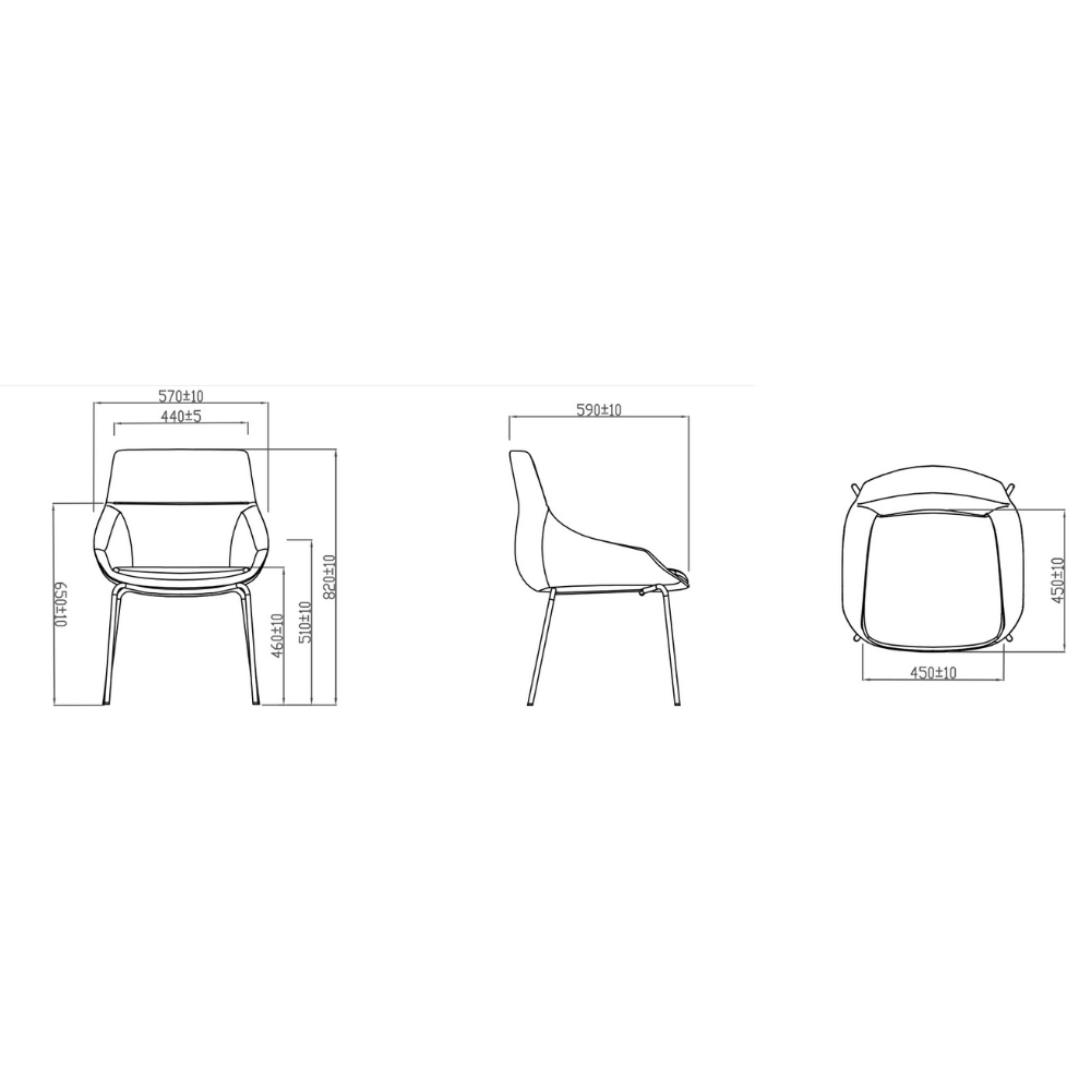 Tulip-B 時尚辦公室休閒椅