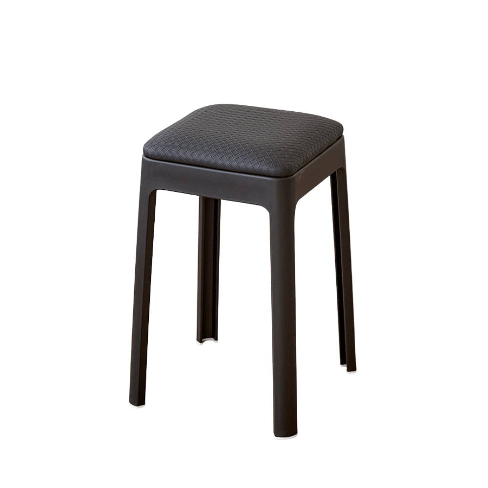 Tumber Modern Cushion Padded Stackable Plastic Stool
