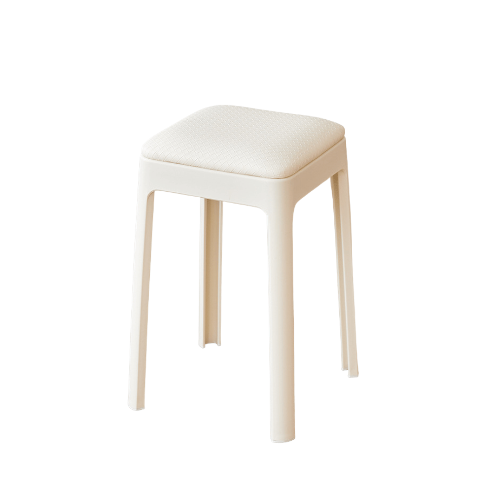 Tumber Modern Cushion Padded Stackable Plastic Stool