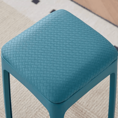 Tumber Modern Cushion Padded Stackable Plastic Stool