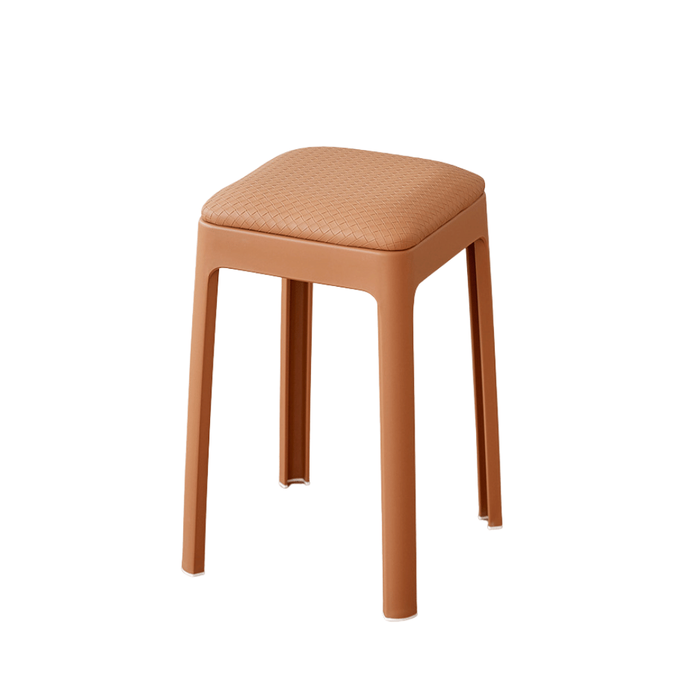 Tumber Modern Cushion Padded Stackable Plastic Stool