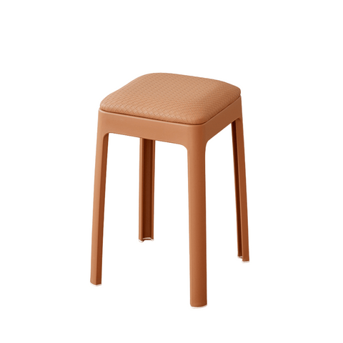 Tumber Modern Cushion Padded Stackable Plastic Stool