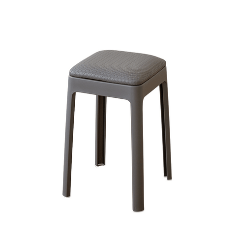 Tumber Modern Cushion Padded Stackable Plastic Stool