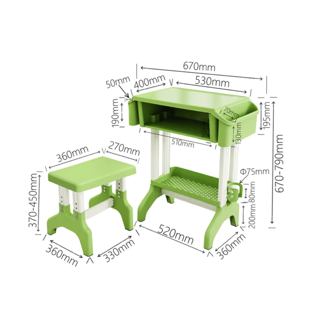 Twig Adjustable Student Desk and Chair Set