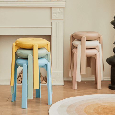 UFO Stackable Plastic Round Stool