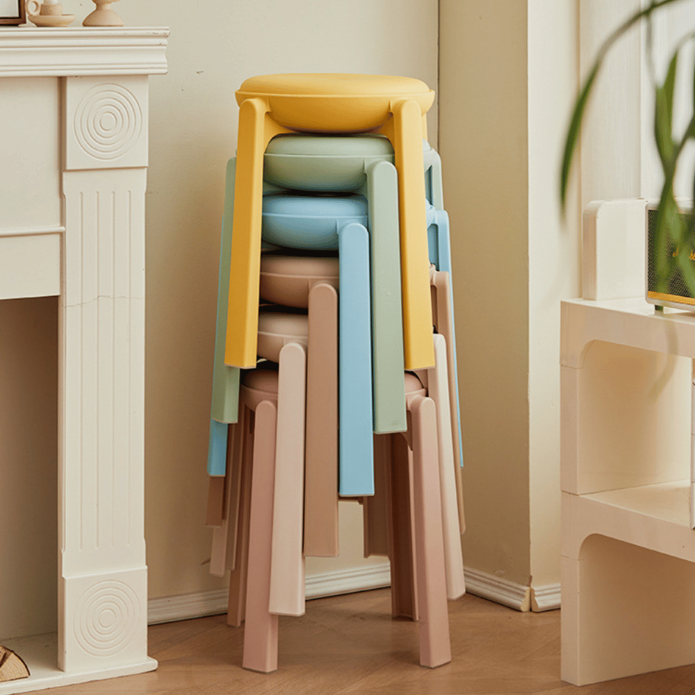 UFO Stackable Plastic Round Stool