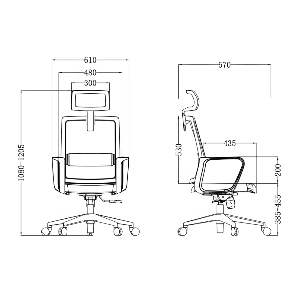 Urban-M Mid Back Ergonomic Office Chair - Gavisco Office Furniture