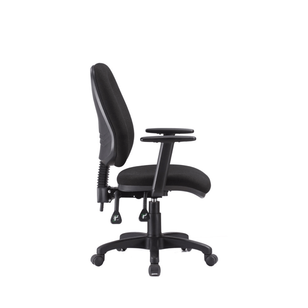Vantage Mid Back Fabric Ergonomic Office Chair with No Armrest