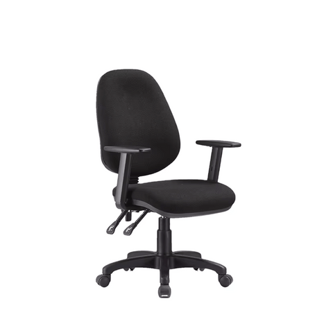 Vantage Mid Back Fabric Ergonomic Office Chair with No Armrest