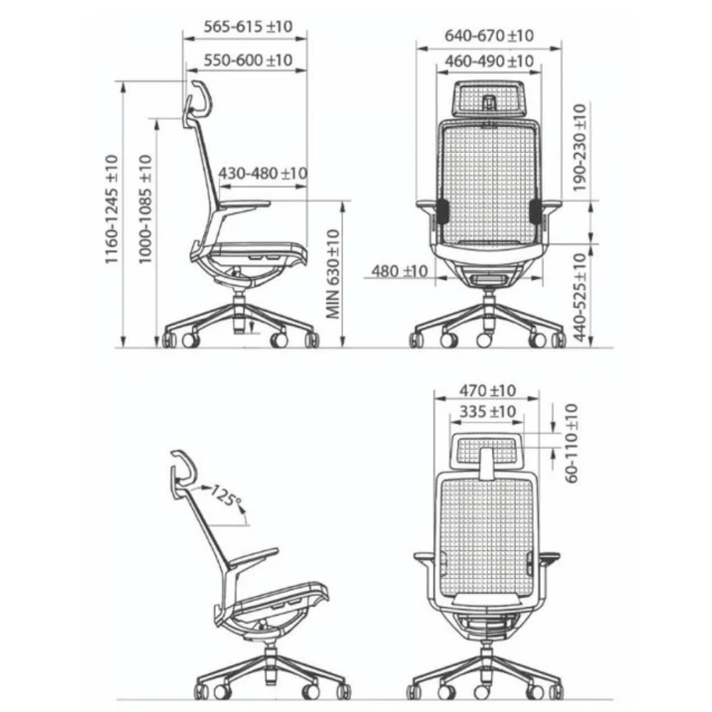 Vanto Mid Back Advance Ergonomic Office Chair