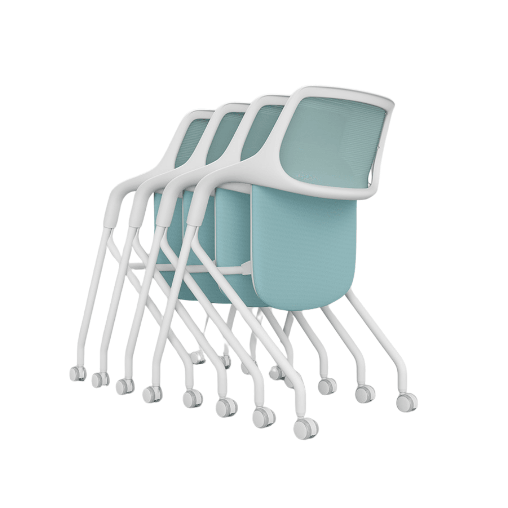 Vela-A Stackable Training Chair With Wheels - Gavisco Office Furniture