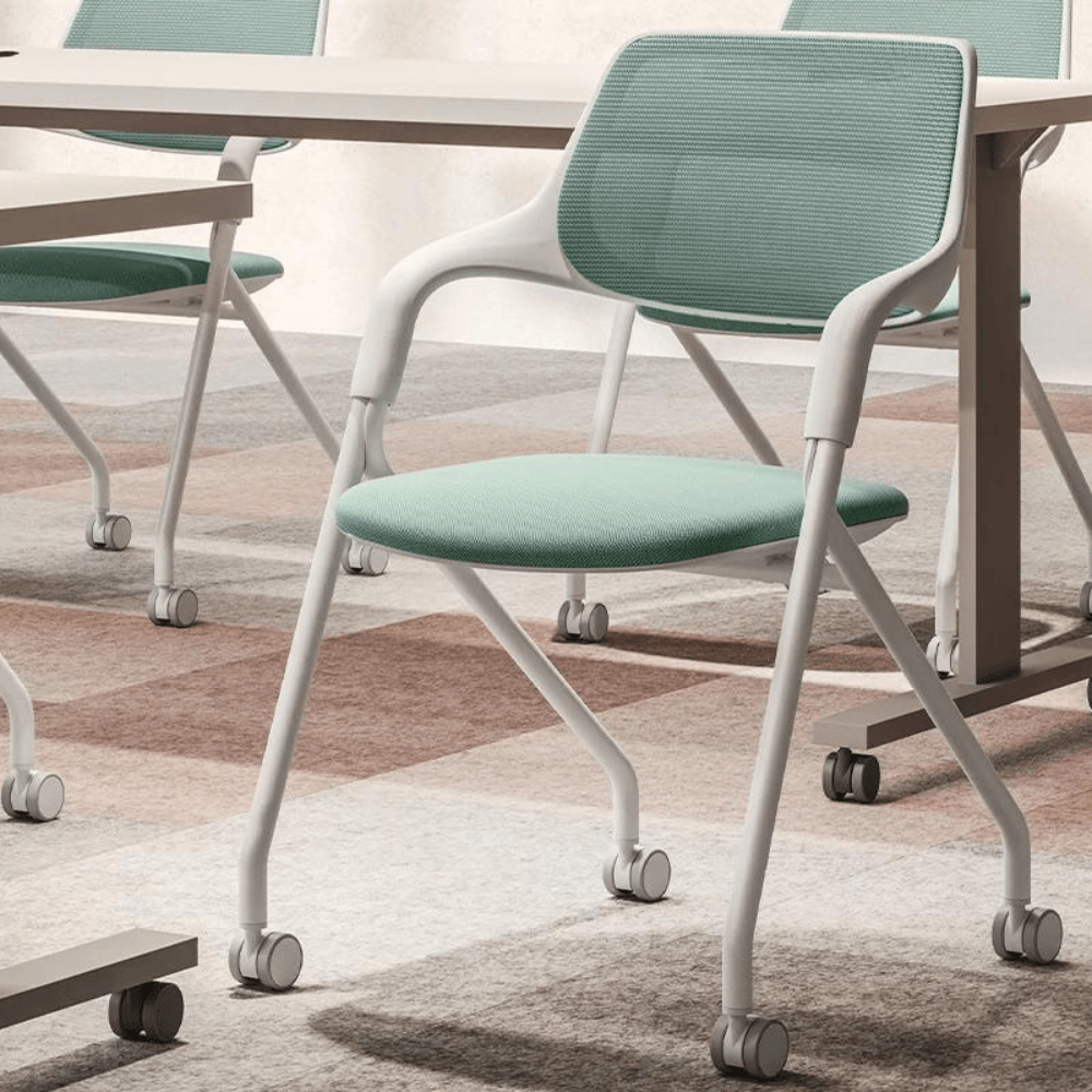 Vela-A Stackable Training Chair With Wheels - Gavisco Office Furniture