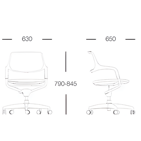 Vela-D Mid Back Visitor Meeting Chair - Gavisco Office Furniture