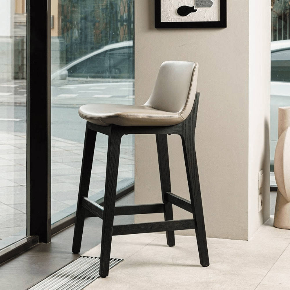 Ventura Modern Leather High Barstool