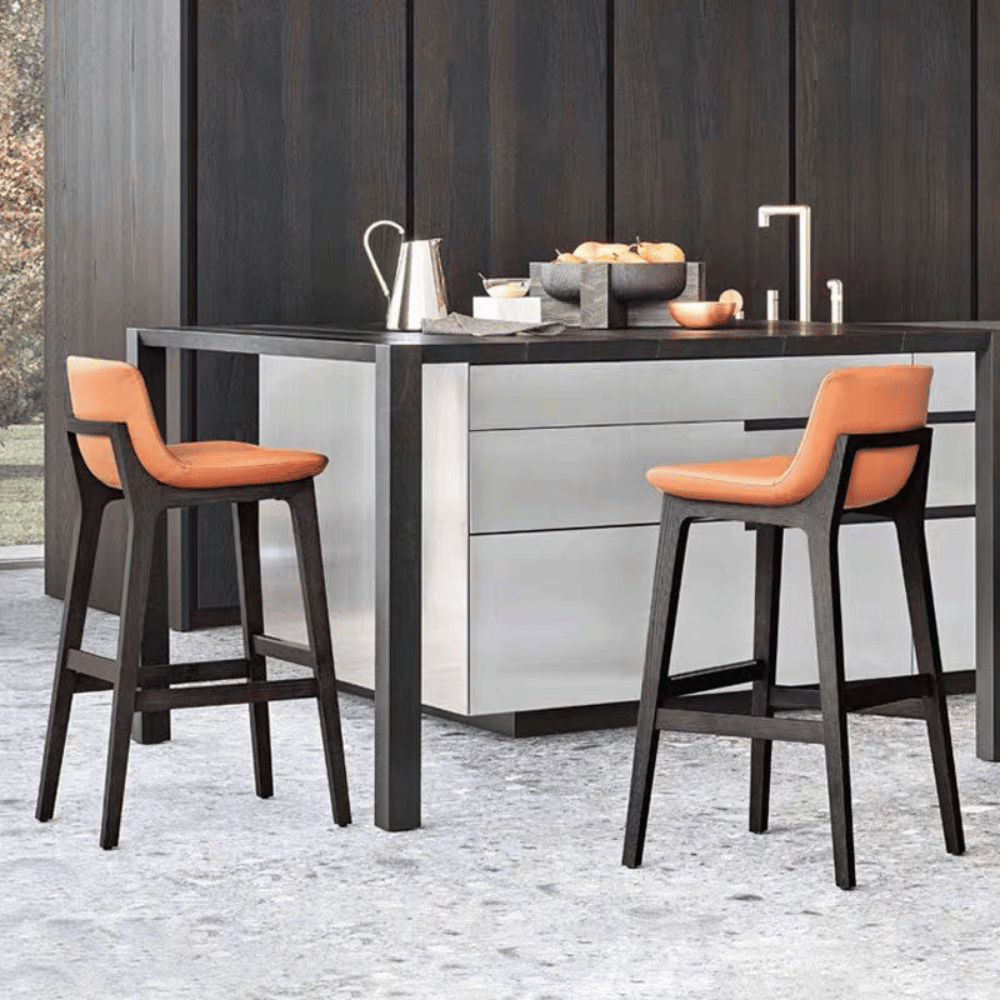Ventura Modern Leather High Barstool