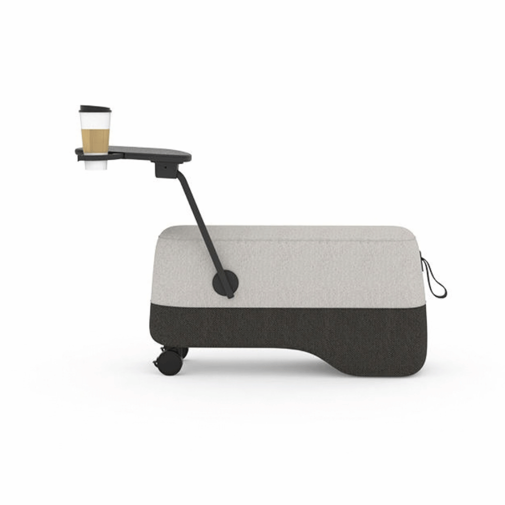 Vessel-C Office Mobile Sofa Bench Pouf with Side Table