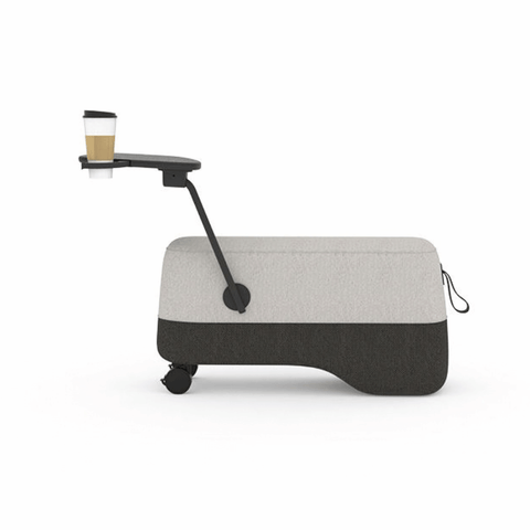Vessel-C Office Mobile Sofa Bench Pouf with Side Table