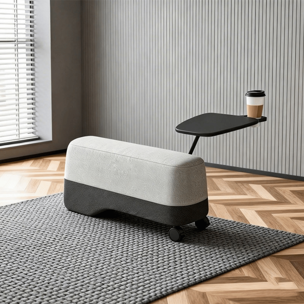 Vessel-C Office Mobile Sofa Bench Pouf with Side Table