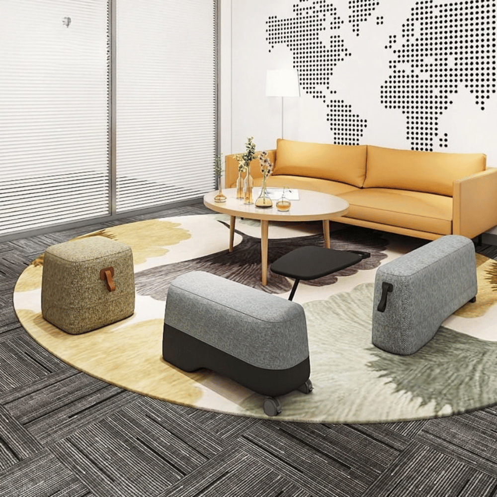 Vessel-C Office Mobile Sofa Bench Pouf with Side Table