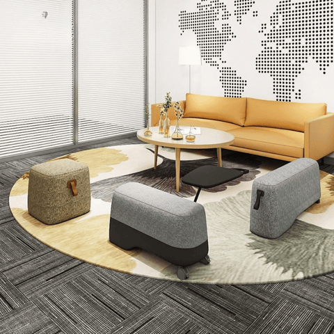 Vessel-C Office Mobile Sofa Bench Pouf with Side Table