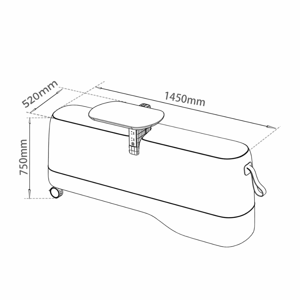 Vessel-D Office Mobile Sofa Bench Pouf with Side Table