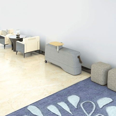 Vessel-D Office Mobile Sofa Bench Pouf with Side Table