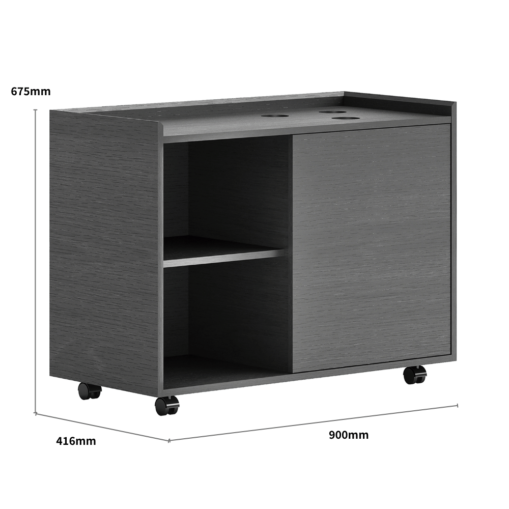 View-A Premium Modern Mobile Wooden Pantry Cabinet