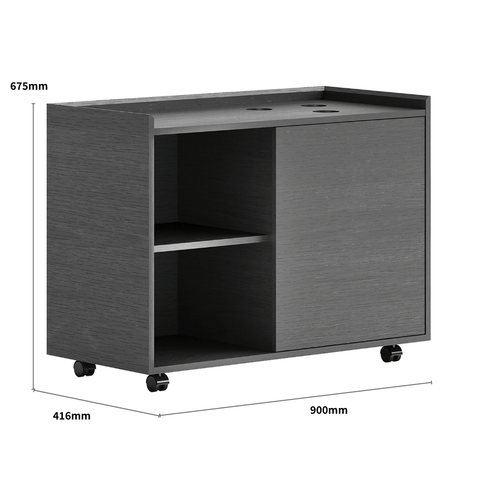 View-A Premium Modern Mobile Wooden Pantry Cabinet