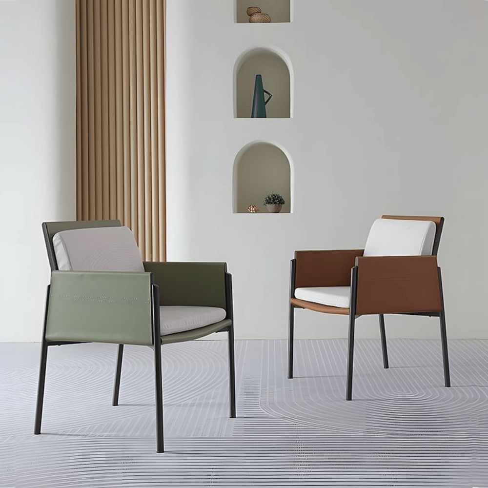 Vint Simple Modern Leather Dining Room Side Chair